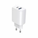 СЗУ Proove Silicone Power 2 30W (Type-C + USB) + Cable Type-C to Type-C (1m) (white)
